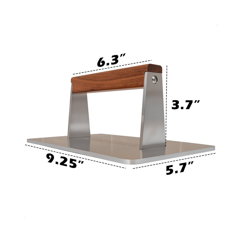 Manucode Stainless Steel Bacon Press - 3.2 LB Heavy Cooking