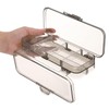 BTSKY Double Deck Pencils Box Clear Plastic Stationery Box with