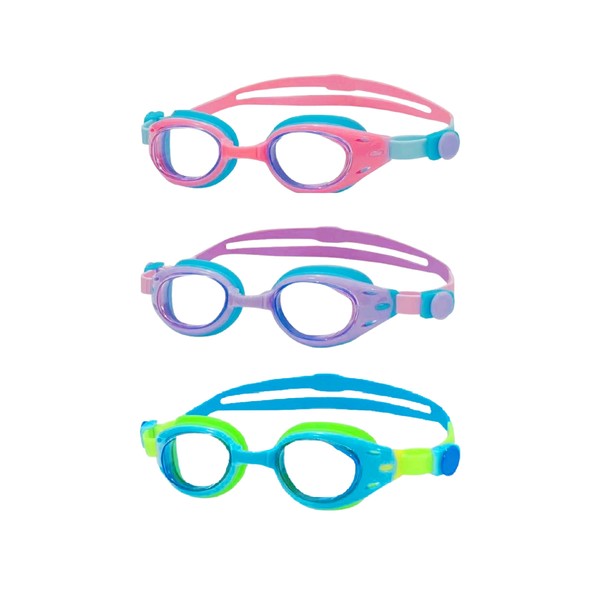 YUENREE Unisex-Child Swim Goggles - 3 Pack Kids Swimming Goggles