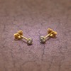 trendor Cubic Zirconia Gold Studs 3,5 mm 86304
