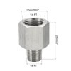 sourcing map Hexagonal Reducing Socket, 1/8 PT Male to 1/4