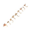 9pcs Nose Studs Set Golden Stainless Steel L Shape Shiny