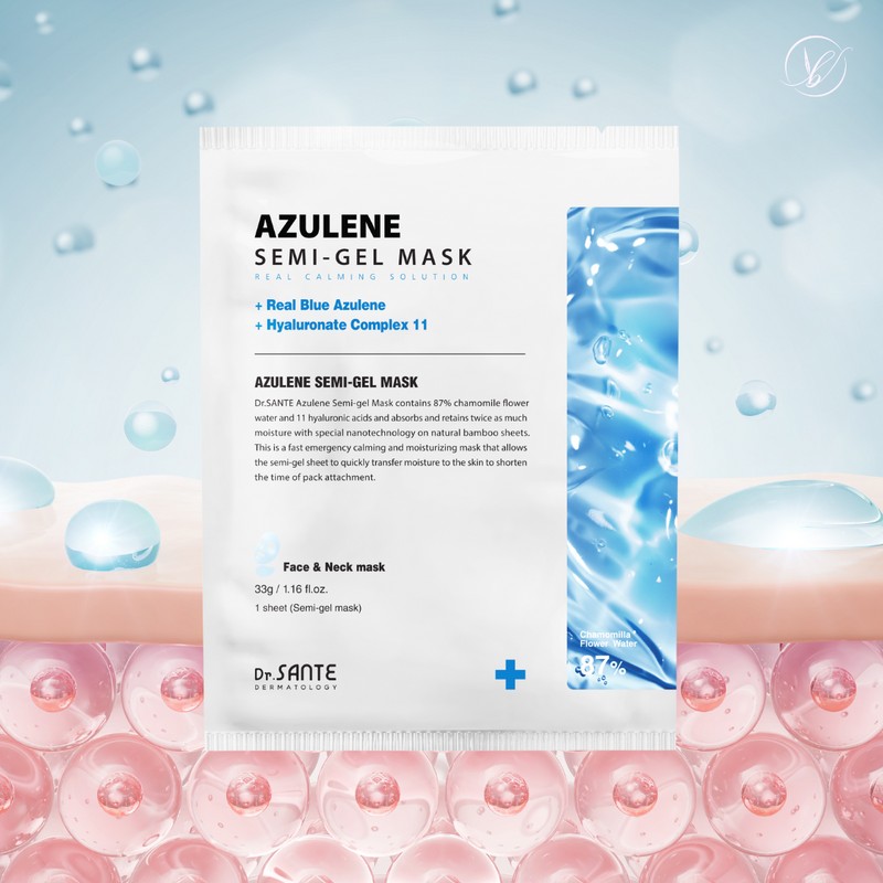 Sante Azulene Semi-Gel Mask 1 box (10 sheets) / 상떼