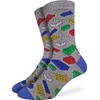 Good Luck Sock Men's Building Blocks Socks, Adult, Shoe Size