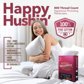 TEXAS LINEN CO. 100% Egyptian Cotton Standard/Queen Size Pillow Cases Set of 2-800 Thread Count Pillow Cover - Soft, Breathable, Cooling Dark Grey Pillowcase Set of 2 for Standard/Queen Pillows