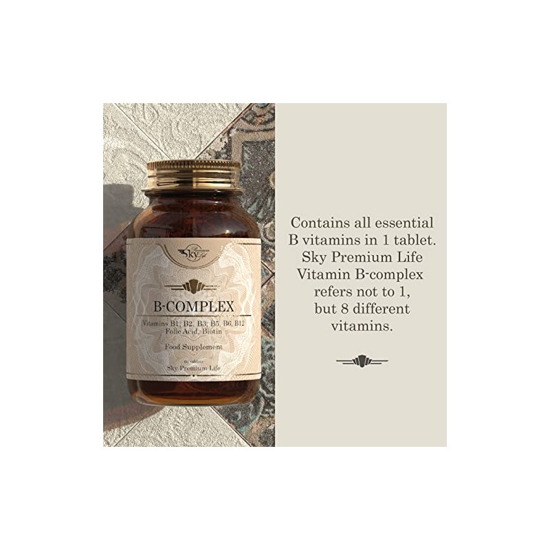 Sky Premium Life Vitamin B Complex with Vitamins B1, B2,
