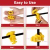 BEIYI 25 Pcs Yellow Rod Post Insulator, Electric Fence Insulators