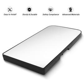 Pair Upper Mirror Glass for Freightliner Cascadia 2008-2017, Door Main Mirror Glass Replacement with Defrost Heated