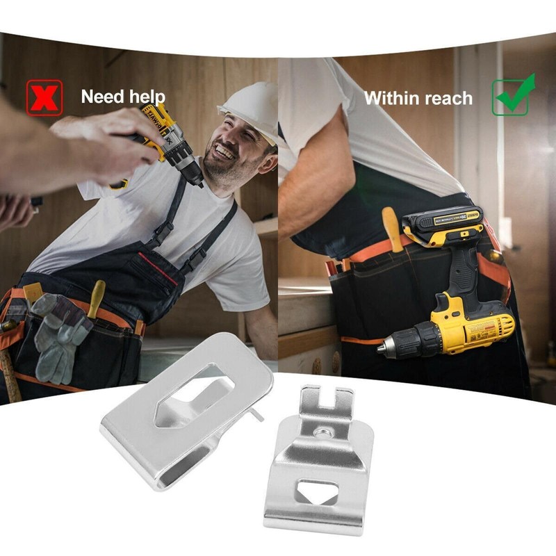 Magnetic Tool Belt Clip with Bit Holder and Screws, Power