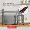 Expandable Microwave Oven Rack, Double Layer Carbon Steel Adjustable Microwave