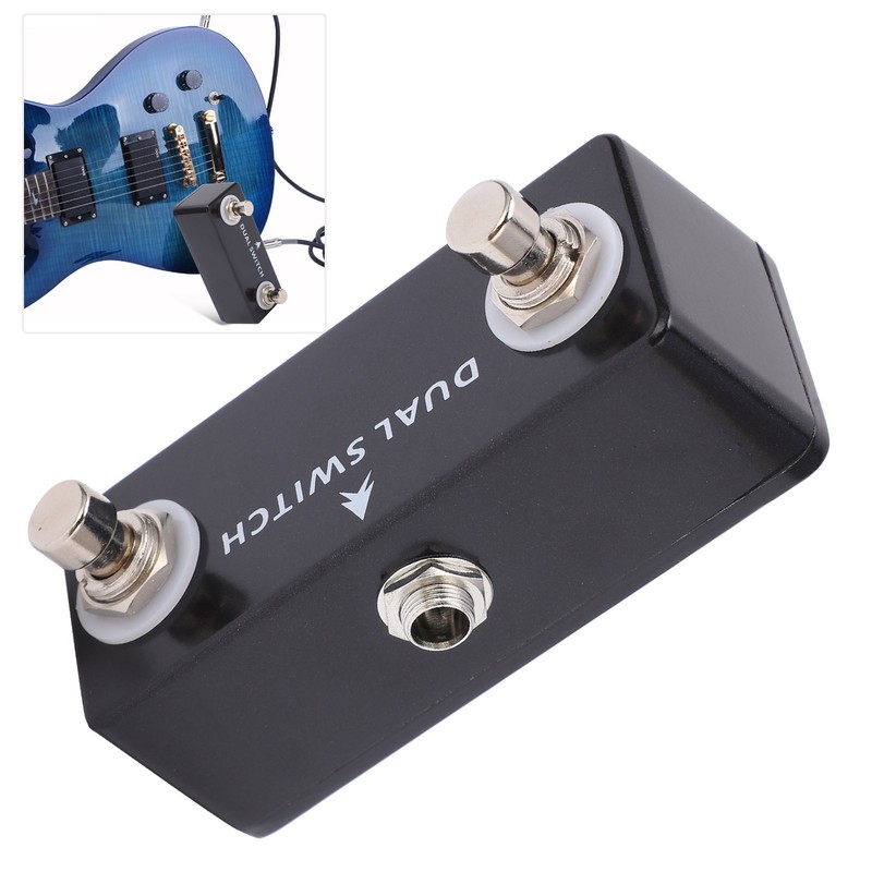 Guitar Foot Switch Pedal Dual Footswitch Tap Momentary Lock Free