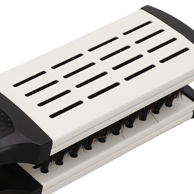 Hair Straightening Double Brush Comb Soft Bristles Prevent Static Heat