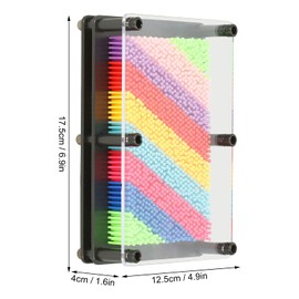 QANYEGN Plastic Pins Art Toy, 3D Pins Art Board, Educational Kids 3D Pins Arts Board, Colorful Pins Educational Kids Toy for Kid, Adults