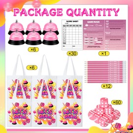 RoundFunny 6 Sets Dice Game Kit Party Supplies up to 6 Groups 2-12 Player