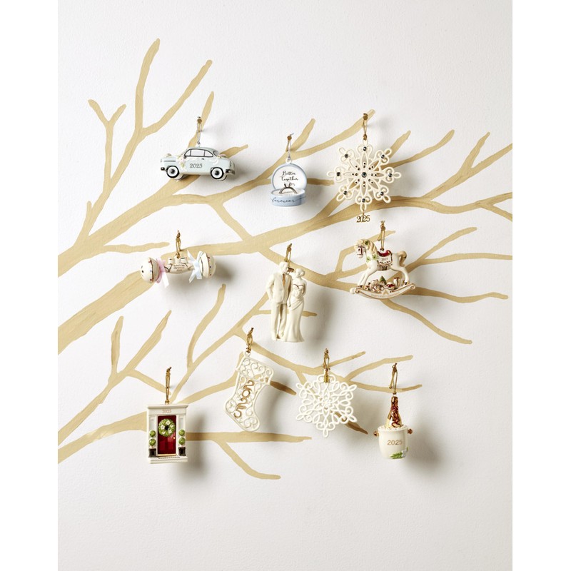 Lenox Ornament, 2025 Snow Fantasies Snowflake Ornament, Made from Porcelain
