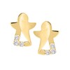 My Gold Girls' Earrings Gold 333 Angel Stud Earrings Real