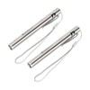 2Pcs Mini Flashlight Pocket Clip Stainless Steel ABS Rechargeable 600mAh