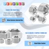 Glarks 5Pcs 304 Stainless Steel 3/8'' NPT Male Pipe Plug