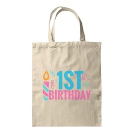 BWW Print - 1St Birthday - Gift Bag | Canvas Tote - Tote Bag, Single Sided