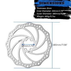 Corki Cycles Bicycle Disc Brake Disc Disc with 6 Screws for Mountain Bike Road Bike 1 Piece 140mm 160mm 180mm 203mm Round Hole 180mm