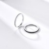 Silvora Silver Rings for Women 925 Thin Anniversary Bands Couple