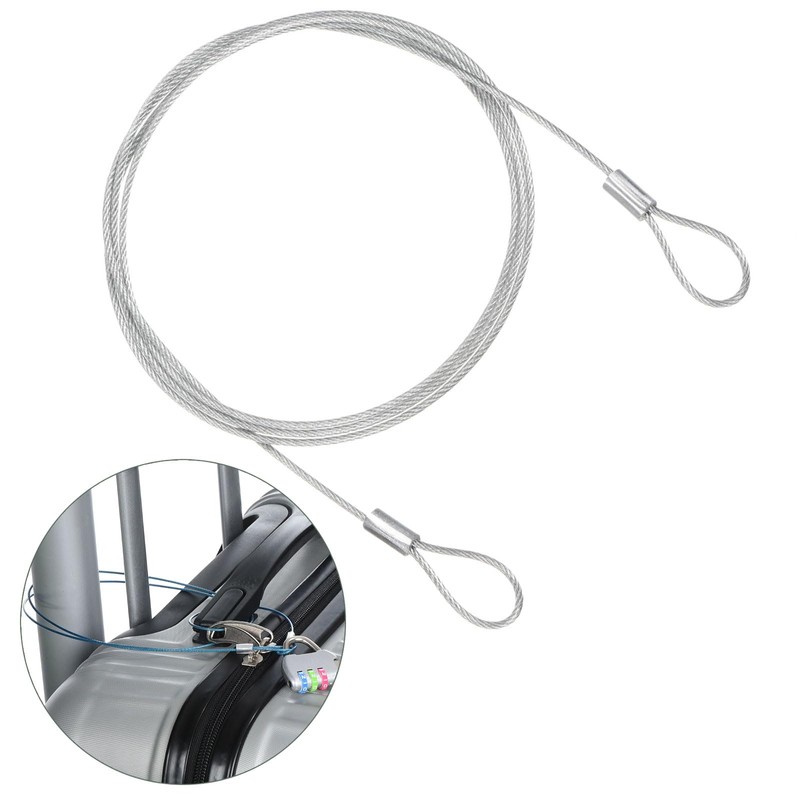 YOKIVE 2 Pcs Safety Cable Locks, Stainless Steel Security Wire