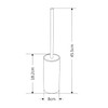 BGL 304stainless steel standing toilet brush for bath decor (Black)