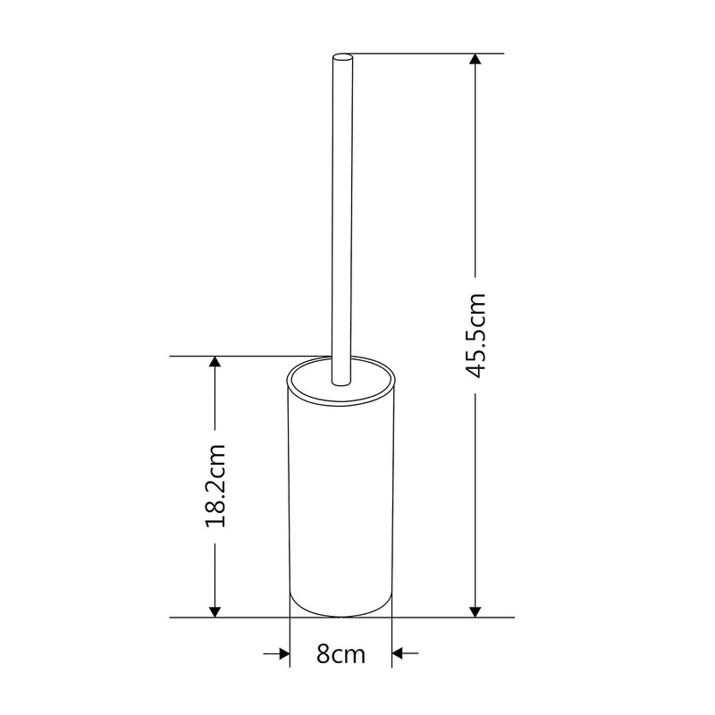 BGL 304stainless steel standing toilet brush for bath decor (Black)