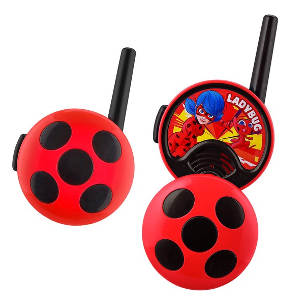 eKids Miraculous Ladybug Walkie Talkies for Kids, Indoor and Outdoor Toys for Kids and Fans of Miraculous Toys for Girls and Boys Red