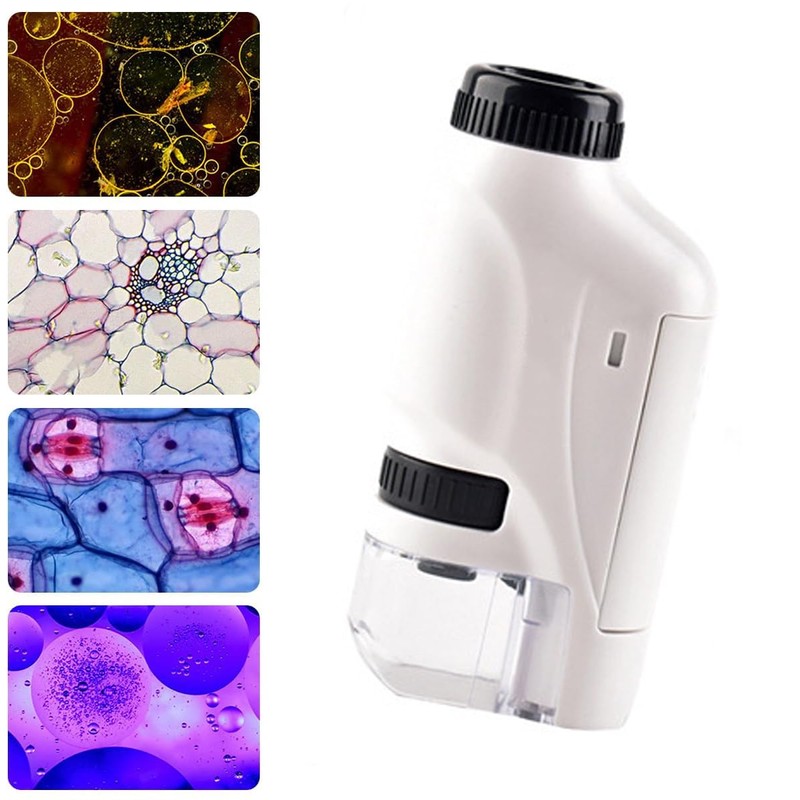 TimeVrinql Children's Portable Microscope, Pocket Handheld Zoom Micro Microscope with