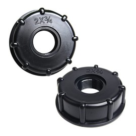 Acxico 2 PC IBC Tank Fittings S60X6 Coarse Threaded Cap to 3/4"" Adaptor Connector…