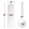 FINEWF 47x14 Mirror Full Body Length Door Hanging/Rope Hang/Wall Mounted