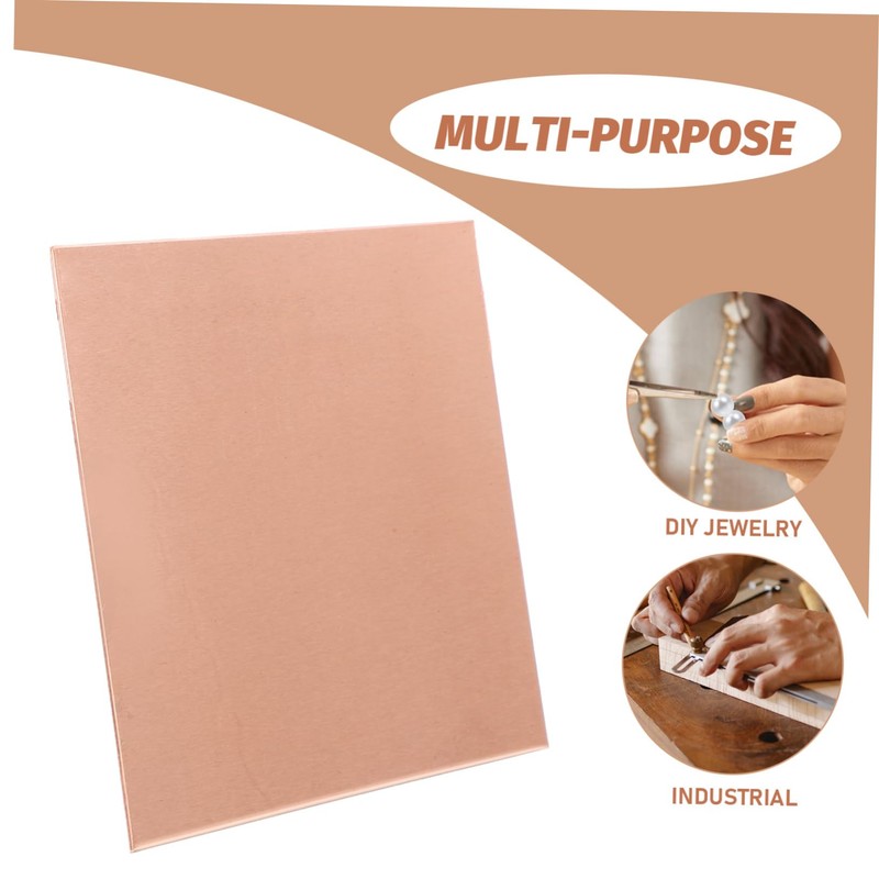 iplusmile 1 Sheet Copper Sheet for DIY Projects High Hardness