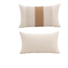 1758studio Decorative Throw Pillow Covers, Boho Beige Throw Lumbar Pillow