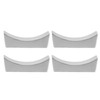 4Pcs Stainless Steel Chopstick Rest Boat Shape Chopstick Spoon Knife