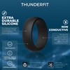 ThunderFit Mens Silicone Rings Wedding Bands Classic & Middle Line