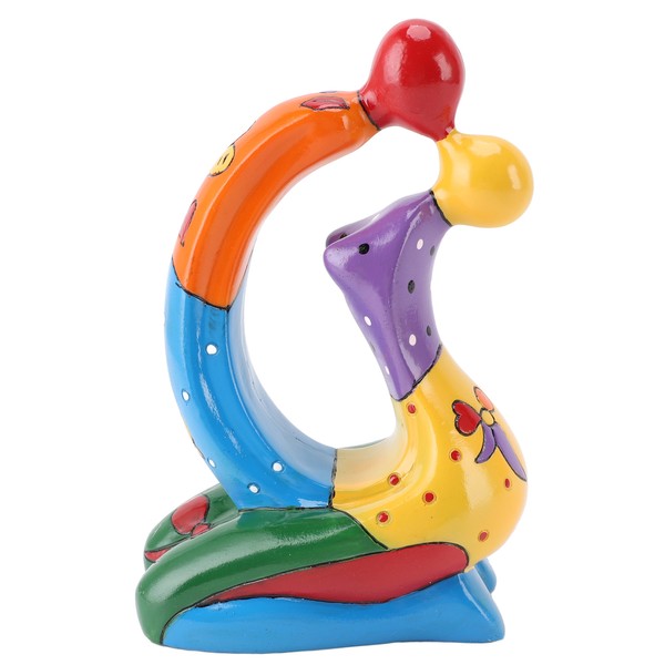 Kissing Lovers Statue Multipurpose Innovative Fun Resin Couple Ornaments for