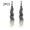 2 Piece Braid Wig Wavy Curly Scrunchies Synthetic Chignon Ponytail
