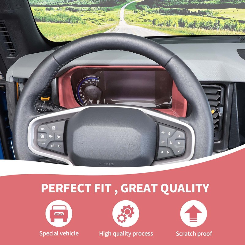 RAZPOY for Bronco Dashboard Panel Trim, Center Control Dash Board