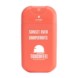 TOUCHFEEL Power Mist Hand Sanitizer Spray, Scented Hydrating Hand Sanitizers Travel Size Refillable, Pocket Portable 1-Pack (Sunset over Grapefruits) 0.93Fl Oz 460-Sprays Each