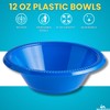 1InTheHome Blue Plastic Bowls 12 Oz, Disposable Party Bowls -