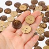 100pcs Natural Coconut Shell Buttons Sewing Buttons 2 Hole Big