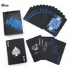 WANGCL 2 Set Waterproof Poker Cards, PVC Black and Blue