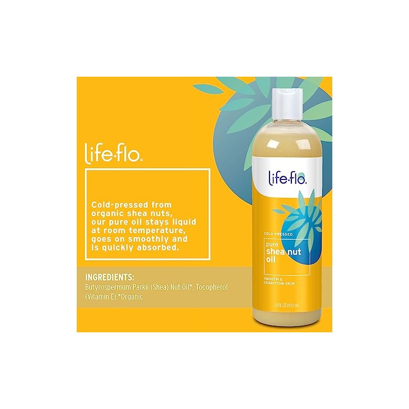 Life-Flo Pure Shea Nut Oil, 16 Fluid Ounce