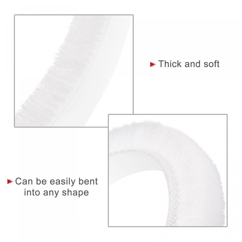 uxcell Weather Stripping Brush, 26ft L x 0.35" W x