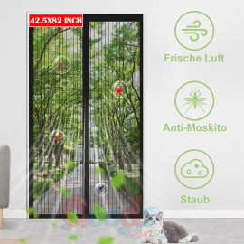 MUCH Magnetic Screen Door Hands Free Mesh Partition Curtain Keeps Bugs mosquito Out