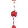 Aditri Creation Set of 2 Pink Lotus String Wall Hanging