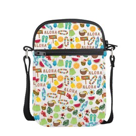 AKTAP Hawaii Travel Souvenirs Gifts Hawaii Theme Crossbody Bag Hawaii Beach Shoulder Bag for Hawaiian Lovers Gifts (CB, Hawaii Mini CB-HT)