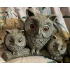 Unbranded 2 VTG Owls Garden Statues- RESIN Light Gray -
