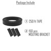 XKMT- Black View Blocking Privacy Tape Weave w/bracket For Chain